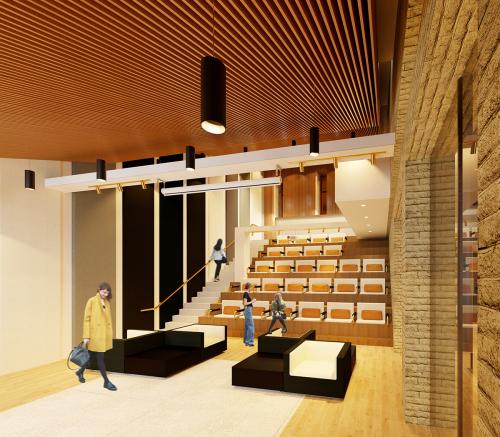 Perspective view of 1st floor auditorium