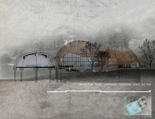 Reflective Space, Courtyard, Gathering Space Section