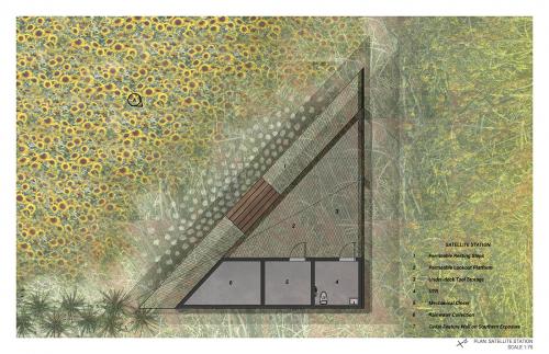 Building plan of a Satellite Station