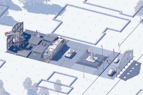 Folly archiving historical traces (Isometric)