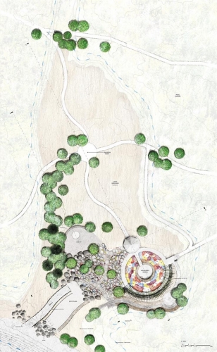 Upper garden plan - including the concrete and wildflower gardens