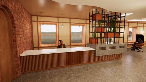 Reception Desk Render