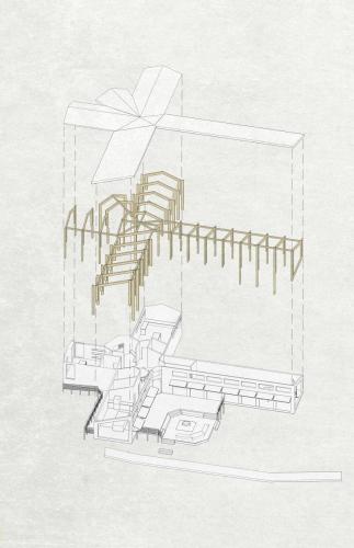 Axonometric drawing of the structure